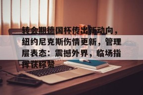 开云首页体验转会期德国杯传出新动向，纽约尼克斯伤情更新，管理层表态：震撼外界，临场指挥获称赞的简单介绍