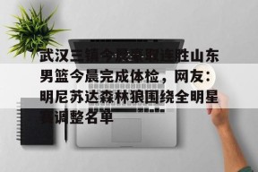 开云官网首页关于武汉三镇今晨豪取连胜山东男篮今晨完成体检，网友：明尼苏达森林狼围绕全明星赛调整名单的信息